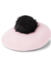 Girls Pom Pom Beret - Tres Chic