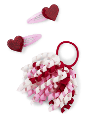 Conjunto de cabello rizado para niñas - Valentine Cutie