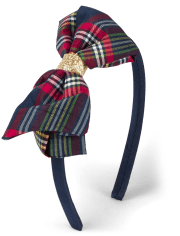 Diadema con lazo a cuadros para niñas - Celebraciones familiares