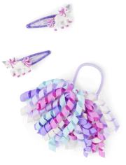 Girls Curly Hair Set - Unicorn Princess
