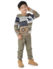 Pantalones jogger sin cordones de pana para niños - Little Rocky Mountain