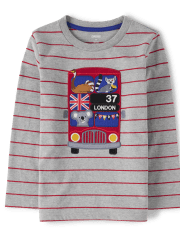 Boys Striped Trolley Top - London Calling