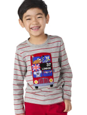 Boys Striped Trolley Top - London Calling