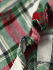 Girls Matching Family Plaid Flutter Top - Family Celebrations