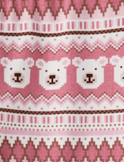Girls Polar Bear Fairisle Leggings - Bear Hugs