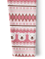 Girls Polar Bear Fairisle Leggings - Bear Hugs
