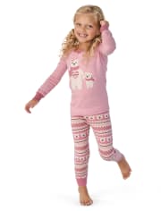 Girls Polar Bear Snug Fit Cotton Pajamas - Gymmies