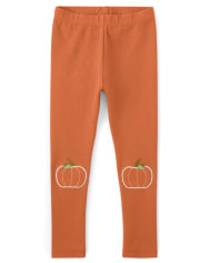 Girls Pumpkin Zip Up Hoodie, Embroidered Pumpkin Top And Embroidered Pumpkin Leggings Set - Perfect Pumpkin