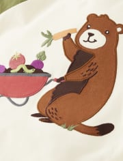 Top de marmota bordado para niños - Little Sprout