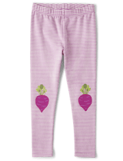 Girls Striped Beets Leggings - Little Sprout