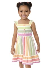 Girls Matching Family Striped Dress - Little Sprout