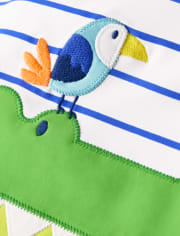 Rashguard Gator rayé brodé pour garçons - Splish-Splash