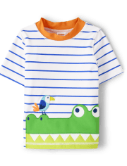 Rashguard Gator rayé brodé pour garçons - Splish-Splash
