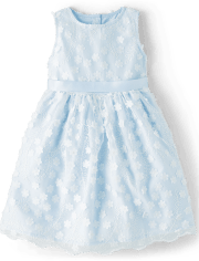 Girls Embroidered Floral Dress - Special Occasion