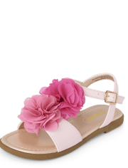 Girls Flower Sandals - Time for Tea