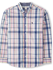 Mens Matching Family Plaid Button Up Shirt - Spring Celebrations