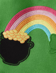 Girls Embroidered Rainbow Tiered Dress - Little Leprechaun