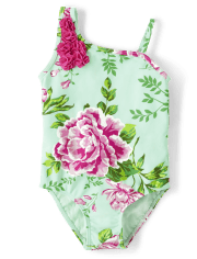 Girls Floral One Piece Swimsuit - Splish-Splash