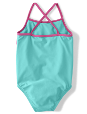 Girls Rainbow Tiered One Piece Swimsuit - Splish-Splash