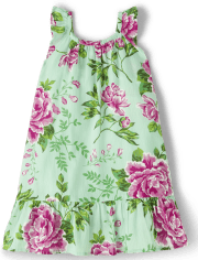 Cache-maillot à volants fleuri Fille - Splish-Splash