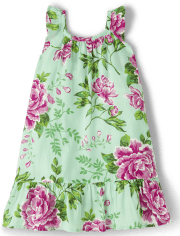 Girls Floral Ruffle Cover-Up - Splish-Splash