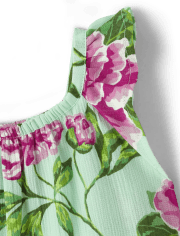 Cache-maillot à volants fleuri Fille - Splish-Splash