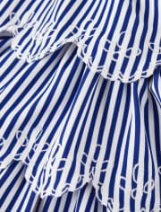 Maillot de bain une pièce rayé à œillets pour filles - Splish-Splash