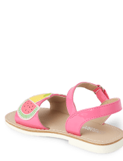 Girls Applique Fruit Sandals - Festive Fruit