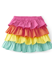Girls Rainbow Tiered Skort - Festive Fruit