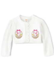 Cardigan lapin brodé bébé fille - Célébrations du printemps