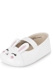 Baby Girls Embroidered Bunny Ballet Flats - Spring Celebrations