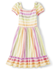 Womens Matching Family Striped Tiered Dress - Little Sprout