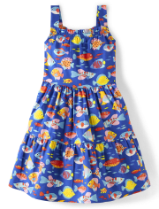 Vestido de niña con estampado de peces - Splish-Splash