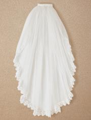 Girls Floral Lace Veil - Special Occasions