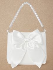 Bolso con Lazo y Perlas para Niña - Ocasión Especial