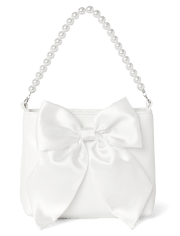 Girls Pearl Bow Bag - Special Occasion