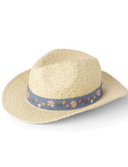Girls Embroidered Floral Cowgirl Hat - Country Trail