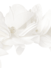 Diadema floral con perlas para niñas - Ocasión especial