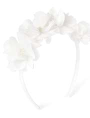 Diadema floral con perlas para niñas - Ocasión especial