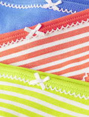 Girls Rainbow Striped Briefs 7-Pack