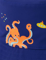 Boys Reversible Octopus Bucket Hat - Splish-Splash