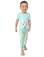 Boys Bunny Snug Fit Cotton Pajamas - Gymmies