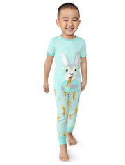 Boys Bunny Snug Fit Cotton Pajamas - Gymmies