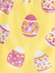 Girls Easter Egg Print Capri Leggings - Spring Celebrations