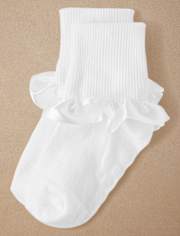 Girls Ruffle Turn Cuff Socks - Special Occasions