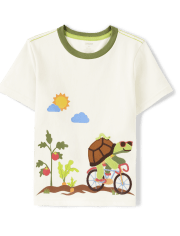 Boys Embroidered Turtle Top - Little Sprout