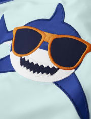 Boys Embroidered Shark Rashguard - Splish-Splash