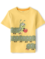 Boys Embroidered Caterpillar Top - Little Sprout