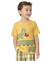 Boys Embroidered Caterpillar Top - Little Sprout