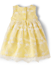 Baby Girls Embroidered Floral Lace Dress